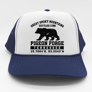 Pigeon Forge Tennessee Bear Great Smoky Mountains Trucker Hat