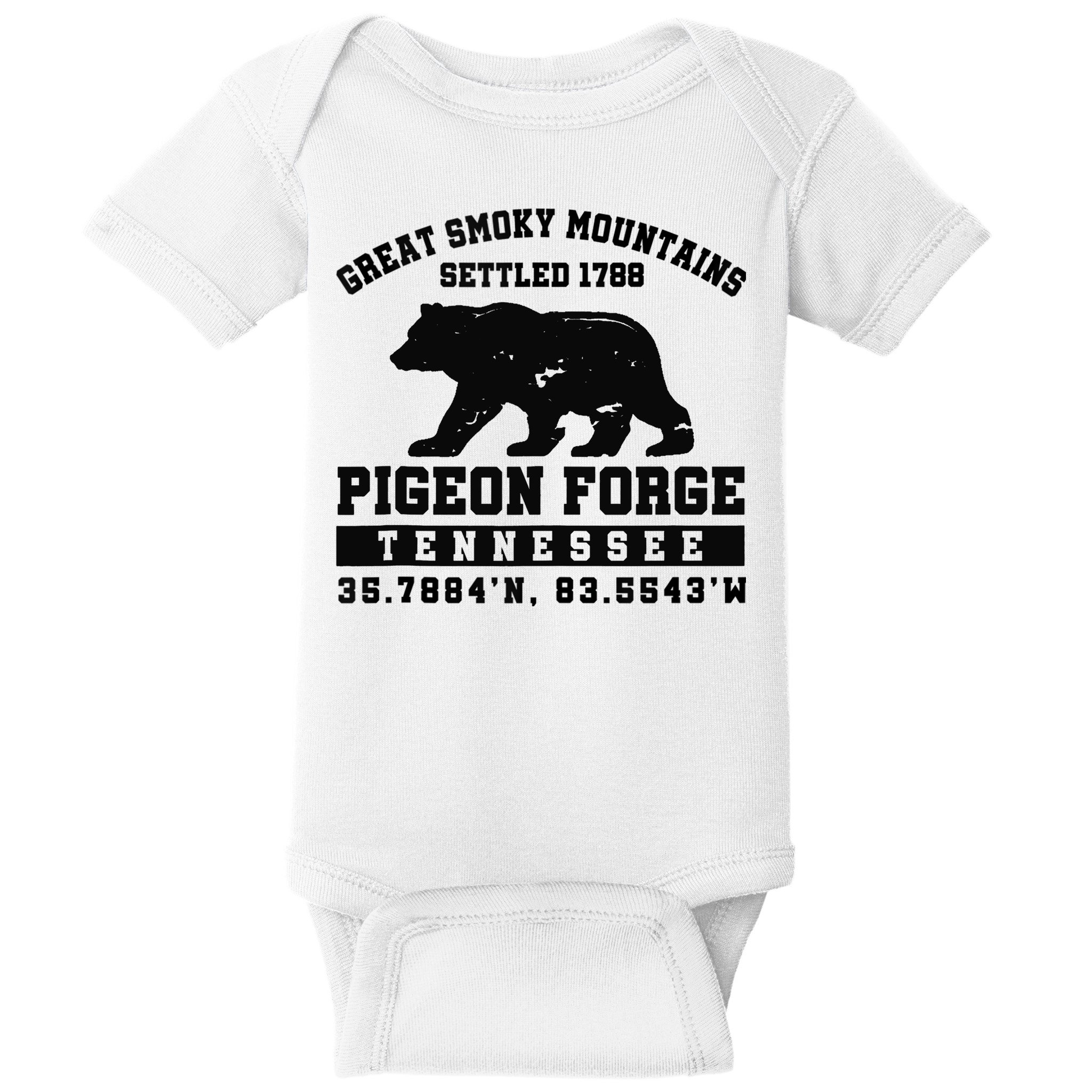Pigeon Forge Tennessee Bear Great Smoky Mountains Baby Bodysuit