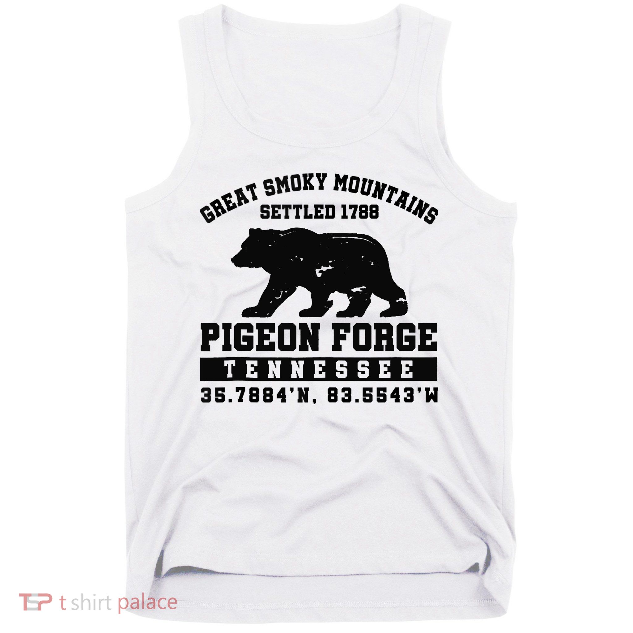 Pigeon Forge Tennessee Bear Great Smoky Mountains Tank Top