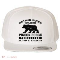 Pigeon Forge Tennessee Bear Great Smoky Mountains Wool Snapback Cap