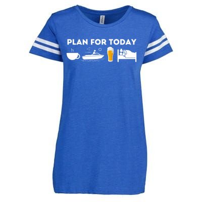 Plan For Today Meaningful Gift Funny Boat Captain And Boating Great Gift Enza Ladies Jersey Football T-Shirt