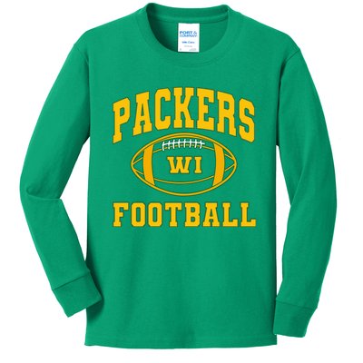 Packers Football Team Fan Kids Long Sleeve Shirt