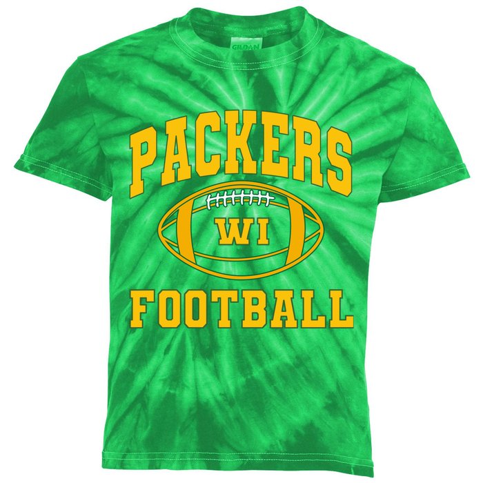 Packers Football Team Fan Kids Tie-Dye T-Shirt