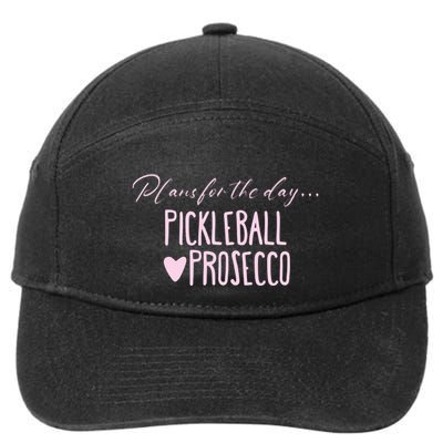 Plans For The Day Pickleball And Prosecco Ladies Gift 7-Panel Snapback Hat