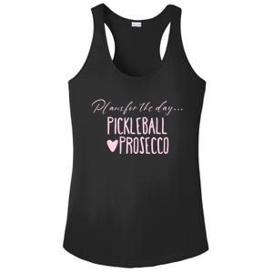 Plans For The Day Pickleball And Prosecco Ladies Gift Ladies PosiCharge Competitor Racerback Tank