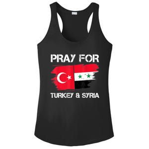 Pray For Turkey & Syria Flag Earthquake In Turkey Syria Ladies PosiCharge Competitor Racerback Tank