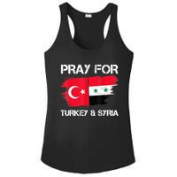 Pray For Turkey & Syria Flag Earthquake In Turkey Syria Ladies PosiCharge Competitor Racerback Tank