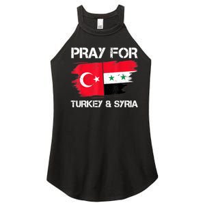 Pray For Turkey & Syria Flag Earthquake In Turkey Syria Women's Perfect Tri Rocker Tank