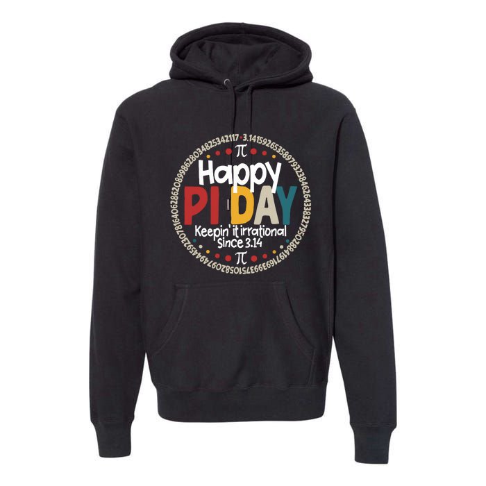 Pi For Teacher Vintage 314 Pi Digits Happy Pi Day Premium Hoodie