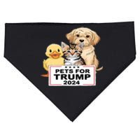 Pets For Trump Duck Cat Dog Donald Trump 2024 USA-Made Doggie Bandana