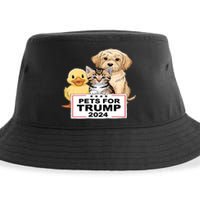 Pets For Trump Duck Cat Dog Donald Trump 2024 Sustainable Bucket Hat