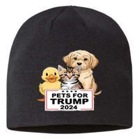 Pets For Trump Duck Cat Dog Donald Trump 2024 Sustainable Beanie