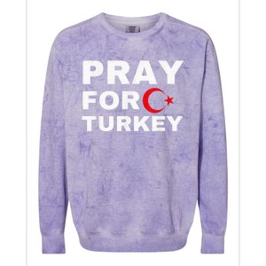 Pray For Turkey Earthquake In Turkey Colorblast Crewneck Sweatshirt