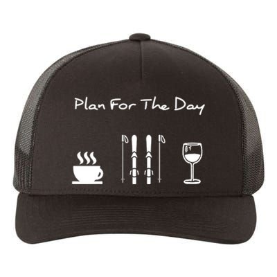 Plan For The Day Ski Heartbeat Skier Skiing Gift For Skier Yupoong Adult 5-Panel Trucker Hat