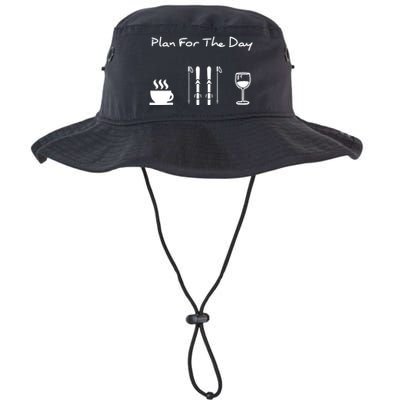 Plan For The Day Ski Heartbeat Skier Skiing Gift For Skier Legacy Cool Fit Booney Bucket Hat