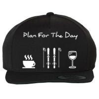 Plan For The Day Ski Heartbeat Skier Skiing Gift For Skier Wool Snapback Cap