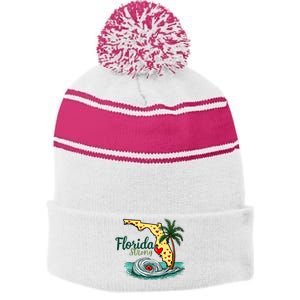 Pray For Tampa Bay Florida Strong Stripe Pom Pom Beanie