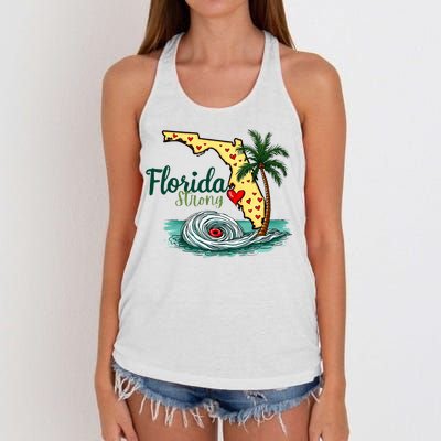 Pray For Tampa Bay Florida Strong Women's Knotted Racerback Tank