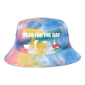 Plan For The Day Funny Golf Tie Dye Newport Bucket Hat