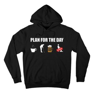 Plan For The Day Funny Golf Hoodie