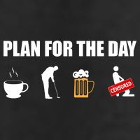 Plan For The Day Funny Golf Adult Drive Performance Visor
