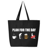 Plan For The Day Funny Golf 25L Jumbo Tote