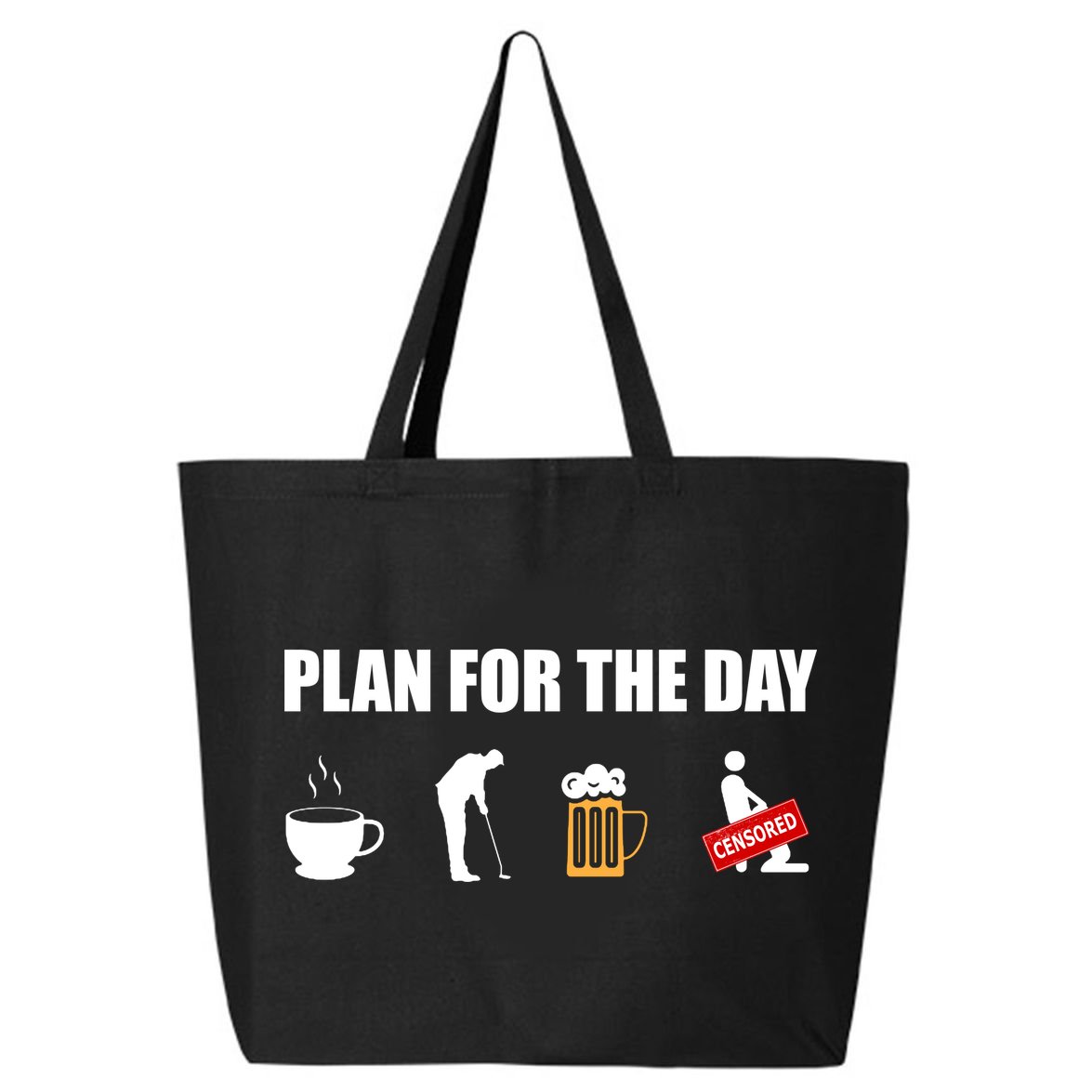 Plan For The Day Funny Golf 25L Jumbo Tote
