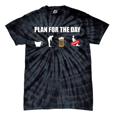 Plan For The Day Funny Golf Tie-Dye T-Shirt