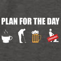 Plan For The Day Funny Golf Vector Backpack
