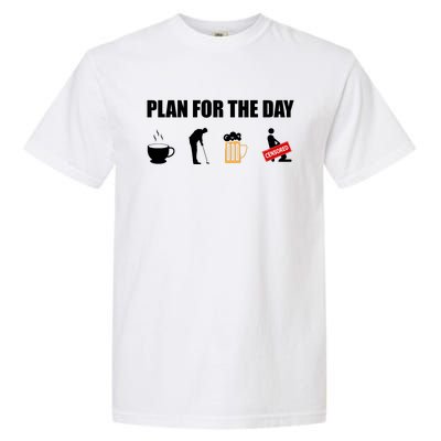 Plan For The Day Funny Golf Garment-Dyed Heavyweight T-Shirt