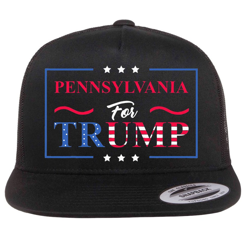 Pennsylvania For Trump Pro Vote Republican 2024 Flat Bill Trucker Hat