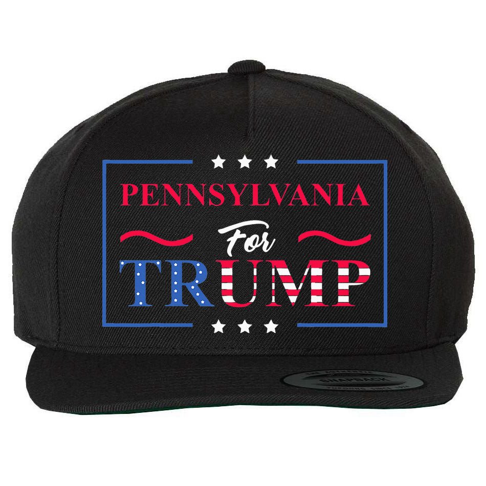 Pennsylvania For Trump Pro Vote Republican 2024 Wool Snapback Cap