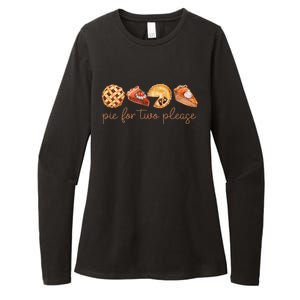 Pie For Two Please Thanksgiving Pregnancy Announcement Womens CVC Long Sleeve Shirt