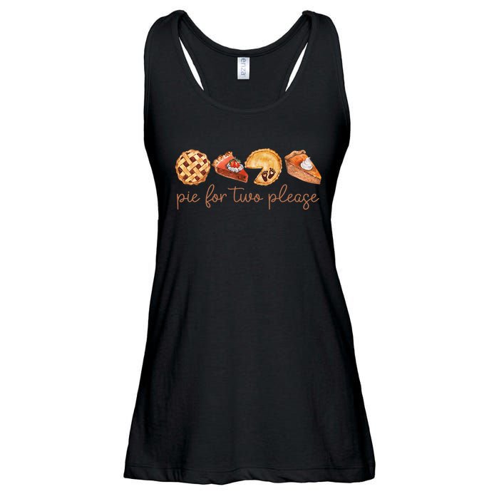 Pie For Two Please Thanksgiving Pregnancy Announcement Ladies Essential Flowy Tank