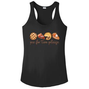 Pie For Two Please Thanksgiving Pregnancy Announcement Ladies PosiCharge Competitor Racerback Tank