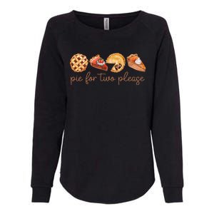 Pie For Two Please Thanksgiving Pregnancy Announcement Womens California Wash Sweatshirt