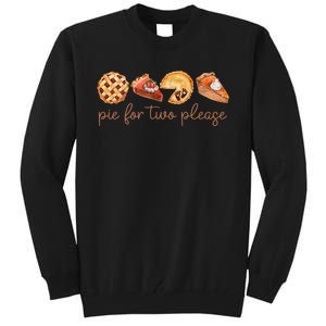 Pie For Two Please Thanksgiving Pregnancy Announcement Tall Sweatshirt