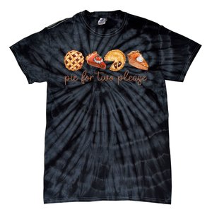 Pie For Two Please Thanksgiving Pregnancy Announcement Tie-Dye T-Shirt