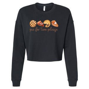 Pie For Two Please Thanksgiving Pregnancy Announcement Cropped Pullover Crew