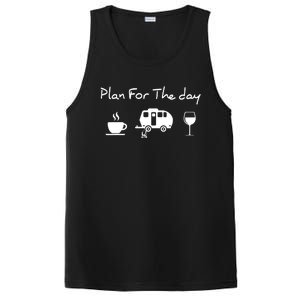 Plan For The Day Coffee Camping Wine PosiCharge Competitor Tank