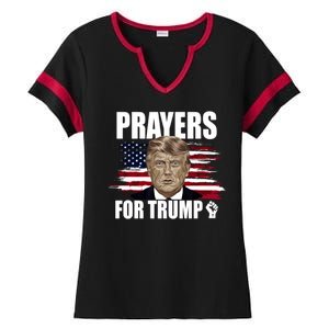 Prayers For Trump 2024 Usa Election Ladies Halftime Notch Neck Tee