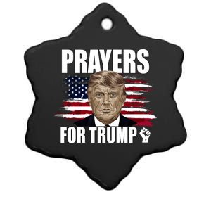 Prayers For Trump 2024 Usa Election Ceramic Star Ornament