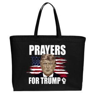 Prayers For Trump 2024 Usa Election Cotton Canvas Jumbo Tote