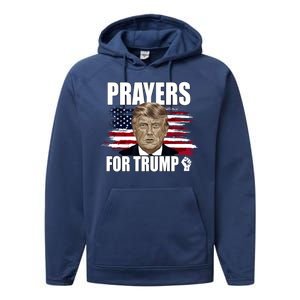 Prayers For Trump 2024 Usa Election Performance Fleece Hoodie