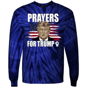 Prayers For Trump 2024 Usa Election Tie-Dye Long Sleeve Shirt