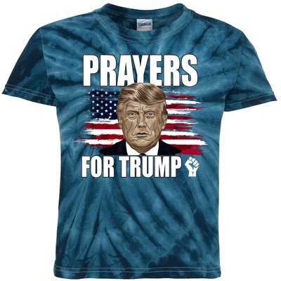 Prayers For Trump 2024 Usa Election Kids Tie-Dye T-Shirt