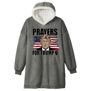 Prayers For Trump 2024 Usa Election Hooded Wearable Blanket