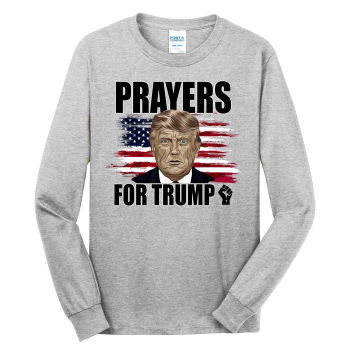 Prayers For Trump 2024 Usa Election Tall Long Sleeve T-Shirt