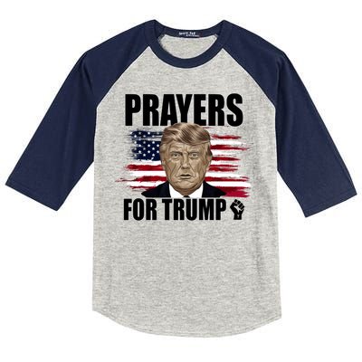 Prayers For Trump 2024 Usa Election Kids Colorblock Raglan Jersey