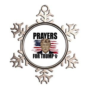 Prayers For Trump 2024 Usa Election Metallic Star Ornament